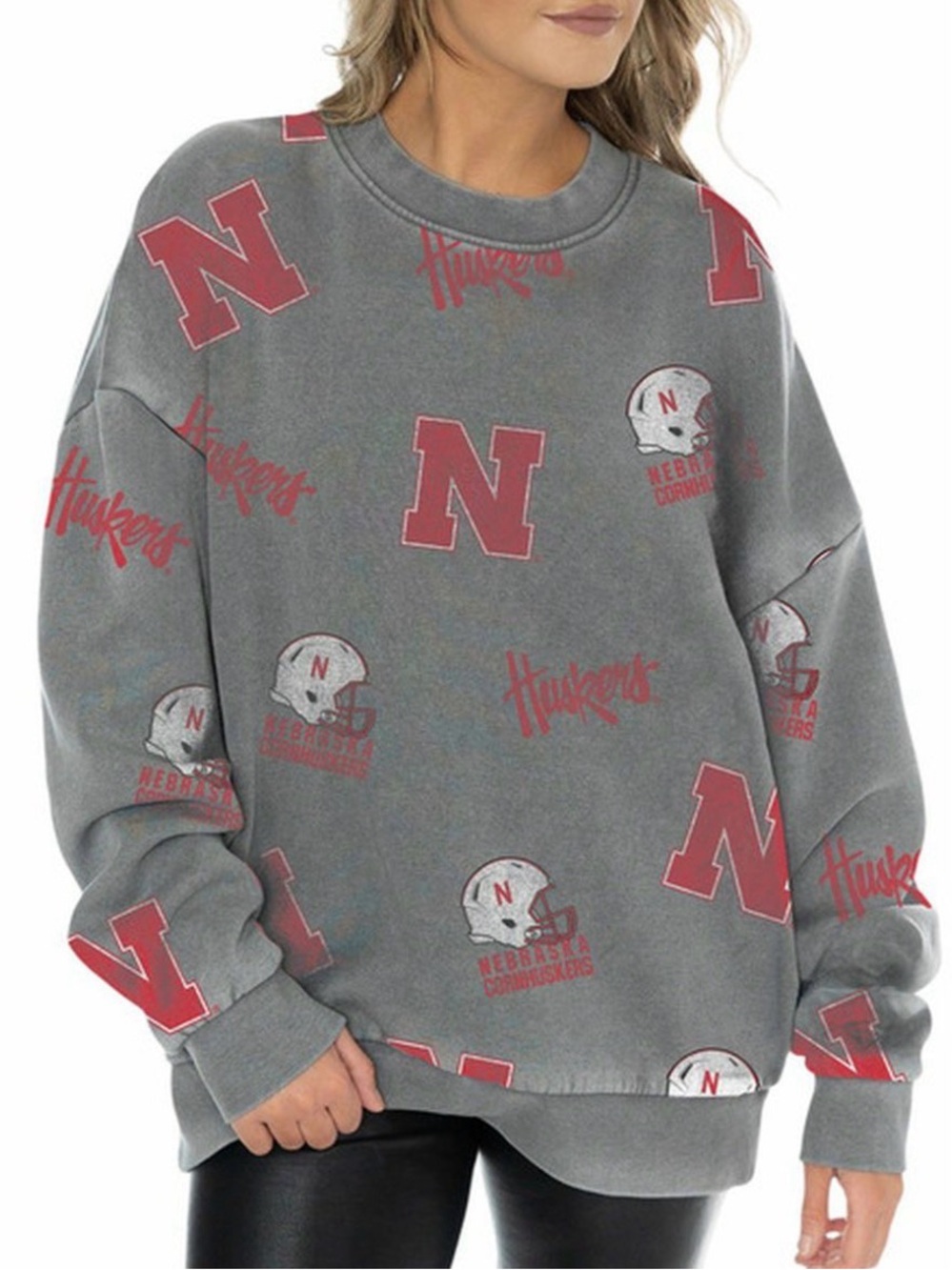 Gameday Couture Nebraska Cornhuskers Always on Repeat Fleece Sweatshirt
